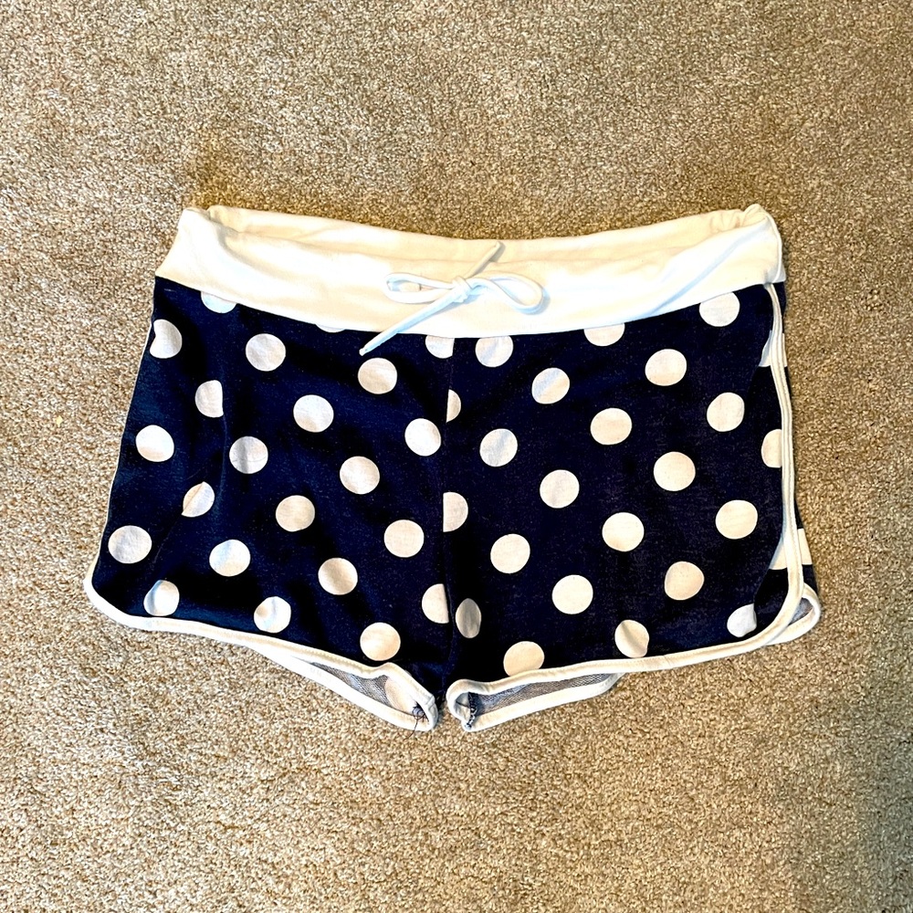 Navy Polka Dot Lounge Shorts